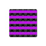 Purple Goth Skulls  Magnet (Square)