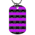 Purple Goth Skulls  Dog Tag (One Side)