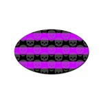 Purple Goth Skulls  Sticker Oval (10 pack)