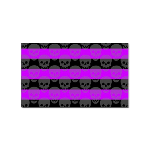 Purple Goth Skulls  Sticker Rectangular (100 pack) from ArtsNow.com Front