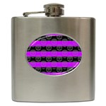 Purple Goth Skulls  Hip Flask (6 oz)