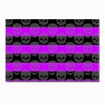 Purple Goth Skulls  Postcard 4 x 6  (Pkg of 10)