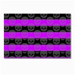 Purple Goth Skulls  Postcards 5  x 7  (Pkg of 10)