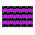 Purple Goth Skulls  Postcards 5  x 7  (Pkg of 10)