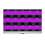 Purple Goth Skulls  Business Card Holder