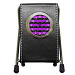 Purple Goth Skulls  Pen Holder Desk Clock