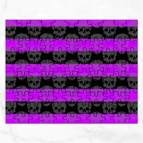 Purple Goth Skulls  Jigsaw Puzzle (Rectangular) from ArtsNow.com Front