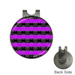 Purple Goth Skulls  Golf Ball Marker Hat Clip