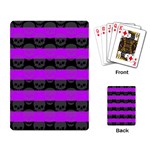 Purple Goth Skulls  Playing Cards Single Design