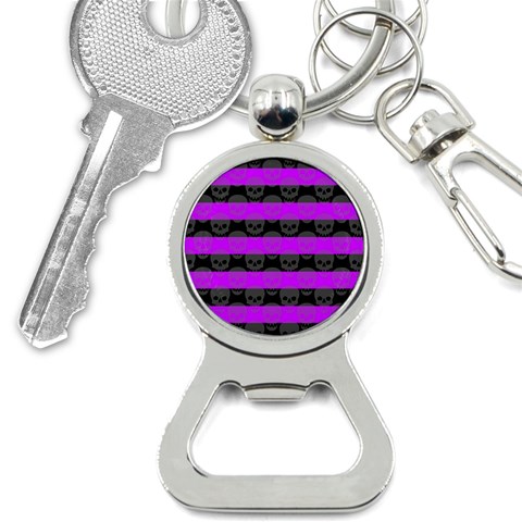 Purple Goth Skulls  Bottle Opener Key Chain from ArtsNow.com Front