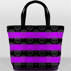 Purple Goth Skulls  Bucket Bag from ArtsNow.com Front