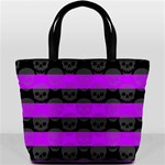 Purple Goth Skulls  Bucket Bag