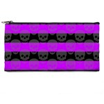 Purple Goth Skulls  Pencil Case