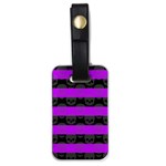 Purple Goth Skulls  Luggage Tag (one side)