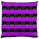 Purple Goth Skulls  Large Cushion Case (Two Sides)