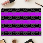 Purple Goth Skulls  Cosmetic Bag (XXL)