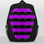 Purple Goth Skulls  Backpack Bag