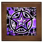 Purple Star Framed Tile