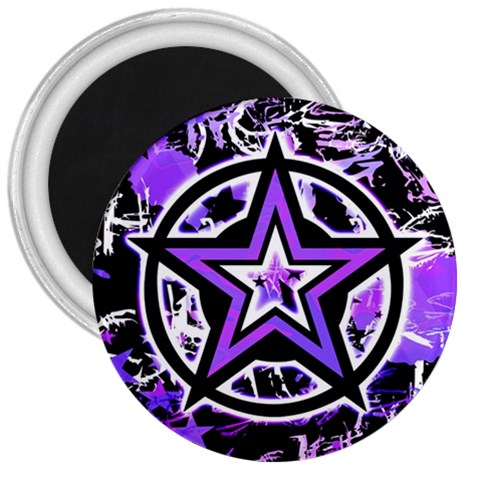 Purple Star 3  Magnet from ArtsNow.com Front