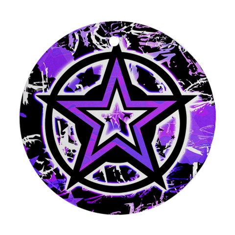 Purple Star Ornament (Round) from ArtsNow.com Front
