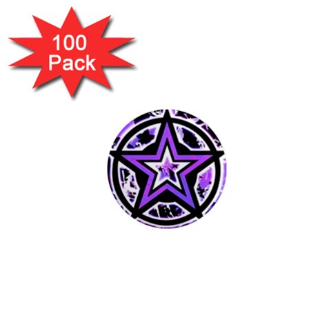 Purple Star 1  Mini Magnet (100 pack)  from ArtsNow.com Front