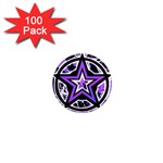 Purple Star 1  Mini Magnet (100 pack) 