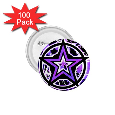 Purple Star 1.75  Button (100 pack)  from ArtsNow.com Front