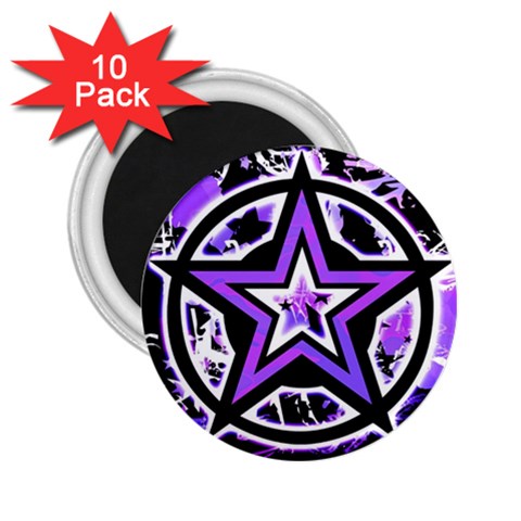 Purple Star 2.25  Magnet (10 pack) from ArtsNow.com Front
