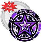 Purple Star 3  Button (100 pack)
