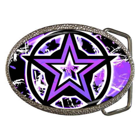 Purple Star Belt Buckle from ArtsNow.com Front