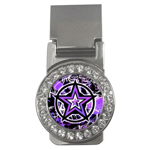 Purple Star Money Clip (CZ) from ArtsNow.com Front