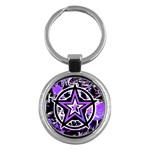 Purple Star Key Chain (Round)