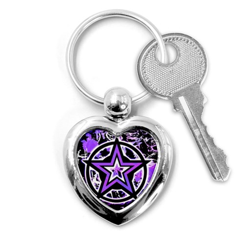 Purple Star Key Chain (Heart) from ArtsNow.com Front