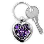 Purple Star Key Chain (Heart)