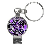 Purple Star Nail Clippers Key Chain