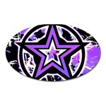 Purple Star Magnet (Oval)