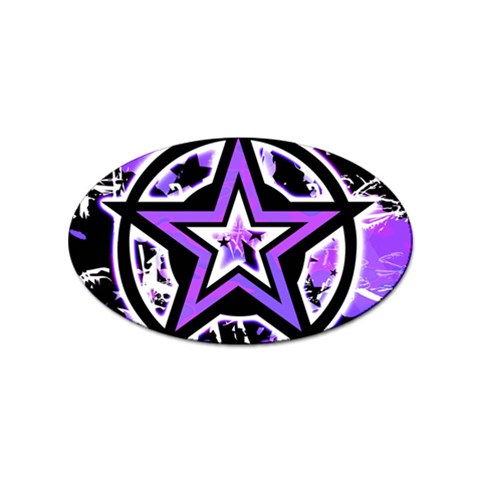 Purple Star Sticker Oval (100 pack) from ArtsNow.com Front