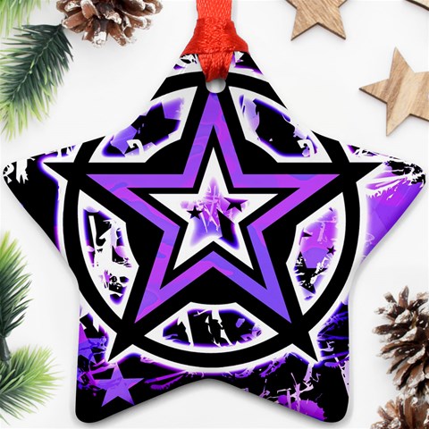 Purple Star Star Ornament (Two Sides) from ArtsNow.com Front