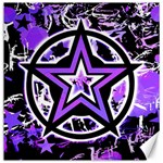 Purple Star Canvas 12  x 12 