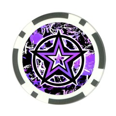 Purple Star Poker Chip Card Guard from ArtsNow.com Front