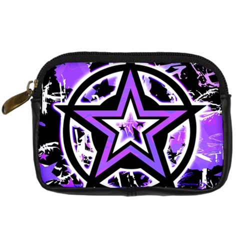 Purple Star Digital Camera Leather Case from ArtsNow.com Front