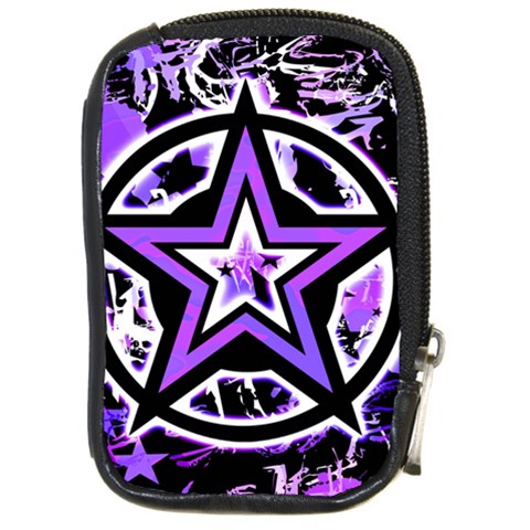 Purple Star Compact Camera Leather Case from ArtsNow.com Front