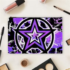 Purple Star Cosmetic Bag (Large) from ArtsNow.com Front