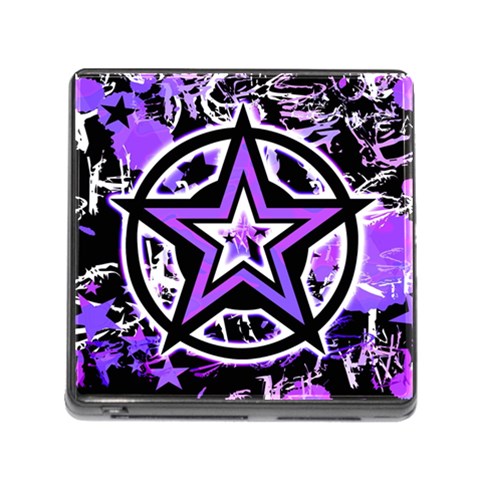 Purple Star Memory Card Reader with Storage (Square) from ArtsNow.com Front