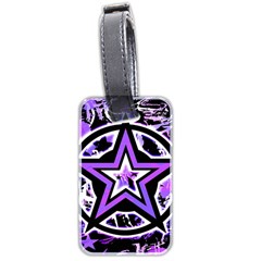 Purple Star Luggage Tag (two sides) from ArtsNow.com Front