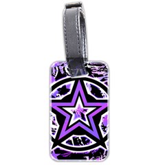 Purple Star Luggage Tag (two sides) from ArtsNow.com Back