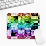 Rainbow Checker Skull Splatter Small Mousepad