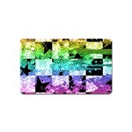 Rainbow Checker Skull Splatter Magnet (Name Card)