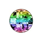 Rainbow Checker Skull Splatter Hat Clip Ball Marker