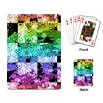 Rainbow Checker Skull Splatter Playing Cards Single Design